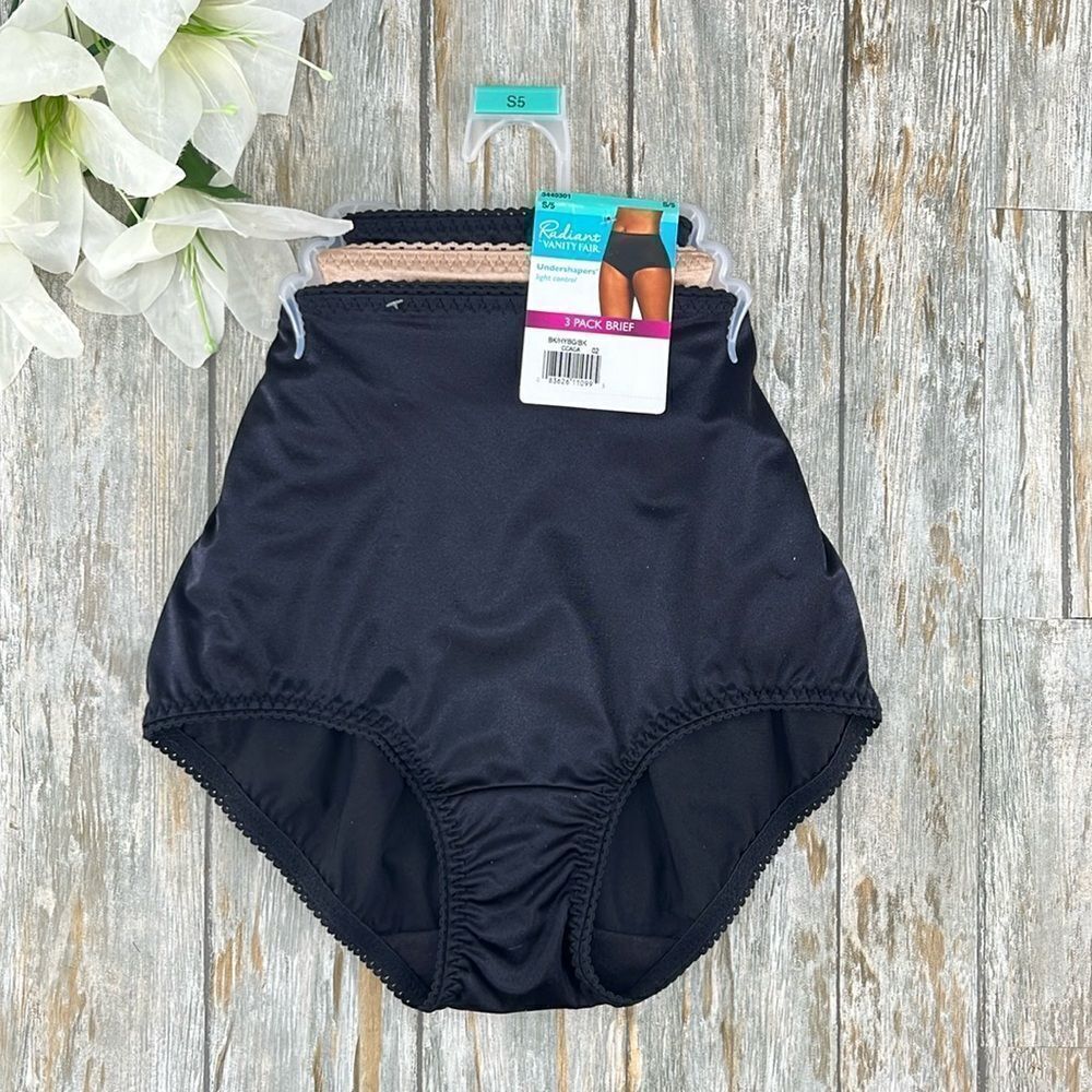 Women’s Vanity Fair Undershapers Brief Underwear Panties 3-Pack Size S5